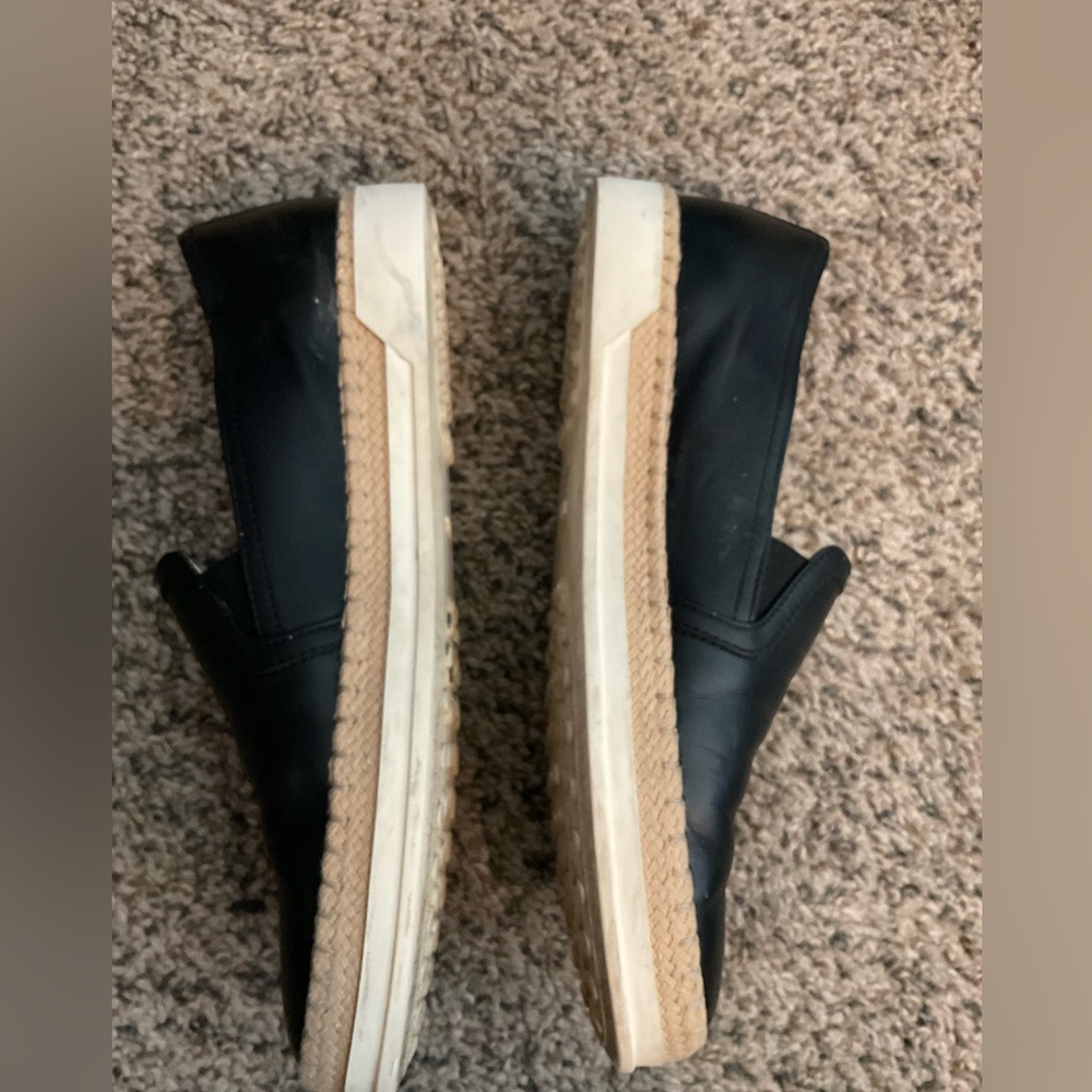 Tod’s Espadrille black leather Slip Ons - size 38.5 - Picture 3 of 10